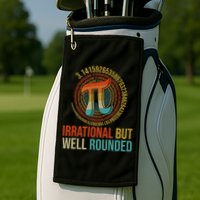 Pi Day Math Lover Apparel Irrational But Well-Rounded Pi Digits Design   Golf Towel