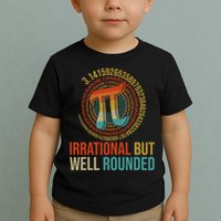 Pi Day Math Lover Apparel Irrational But Well-Rounded Pi Digits Design   Toddler T-Shirt