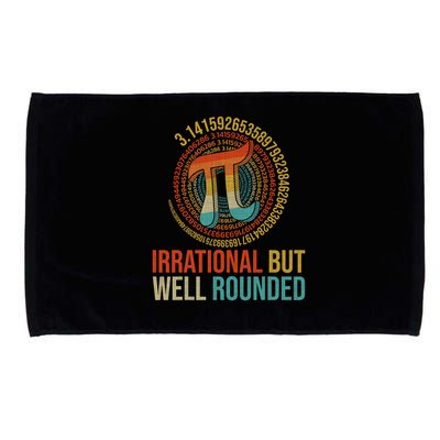 Pi Day Math Lover Apparel Irrational But Well-Rounded Pi Digits Design   Microfiber Hand Towel