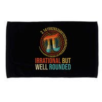 Pi Day Math Lover Apparel Irrational But Well-Rounded Pi Digits Design   Microfiber Hand Towel