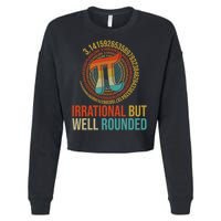 Pi Day Math Lover Apparel Irrational But Well-Rounded Pi Digits Design   Cropped Pullover Crew