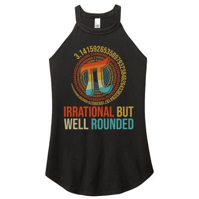 Pi Day Math Lover Apparel Irrational But Well-Rounded Pi Digits Design   Women's Perfect Tri Rocker Tank