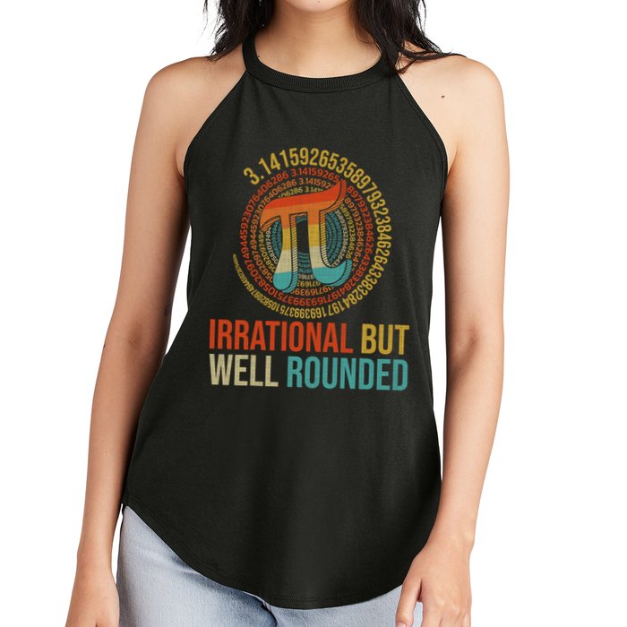 Pi Day Math Lover Apparel Irrational But Well-Rounded Pi Digits Design   Women's Perfect Tri Rocker Tank