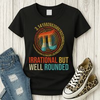 Pi Day Math Lover Apparel Irrational But Well-Rounded Pi Digits Design   Womens T-Shirt