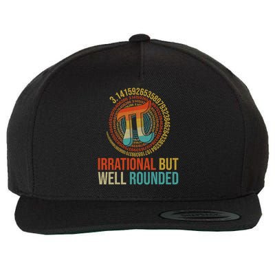 Pi Day Math Lover Apparel Irrational But Well-Rounded Pi Digits Design   Wool Snapback Cap