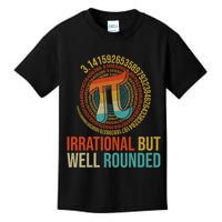 Pi Day Math Lover Apparel Irrational But Well-Rounded Pi Digits Design   Kids T-Shirt