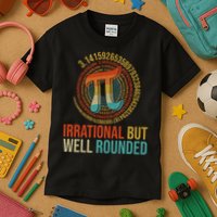 Pi Day Math Lover Apparel Irrational But Well-Rounded Pi Digits Design   Kids T-Shirt
