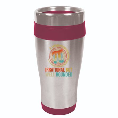 Pi Day Math Lover Apparel Irrational But Well-Rounded Pi Digits Design   16oz Travel Tumbler
