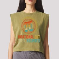 Pi Day Math Lover Apparel Irrational But Well-Rounded Pi Digits Design   Garment-Dyed Women's Muscle Tee