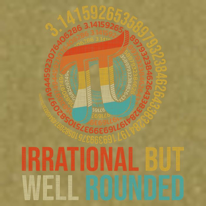 Pi Day Math Lover Apparel Irrational But Well-Rounded Pi Digits Design   Garment-Dyed Women's Muscle Tee