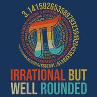 Pi Day Math Lover Apparel Irrational But Well-Rounded Pi Digits Design   Infant Baby Jersey Bodysuit