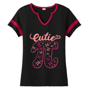 Pi Day Math Teacher Cutie Pi Ladies Halftime Notch Neck Tee