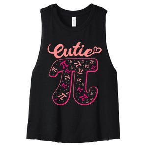 Pi Day Math Teacher Cutie Pi Women's Racerback Cropped Tank