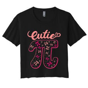 Pi Day Math Teacher Cutie Pi Women's Crop Top Tee