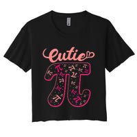 Pi Day Math Teacher Cutie Pi Women's Crop Top Tee