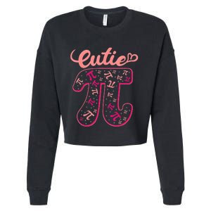 Pi Day Math Teacher Cutie Pi Cropped Pullover Crew