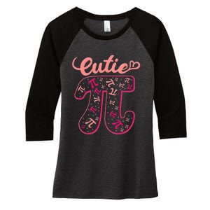 Pi Day Math Teacher Cutie Pi Women's Tri-Blend 3/4-Sleeve Raglan Shirt