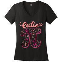 Pi Day Math Teacher Cutie Pi Women's V-Neck T-Shirt