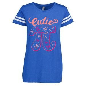 Pi Day Math Teacher Cutie Pi Enza Ladies Jersey Football T-Shirt