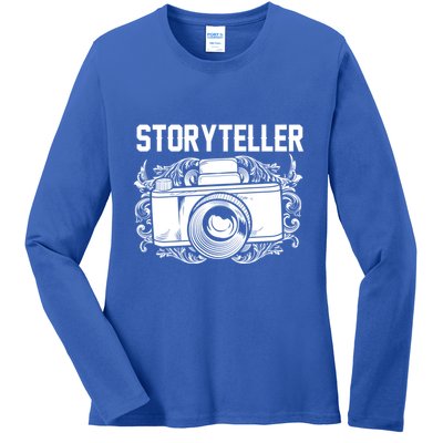 Photography Day Meaningful Gift Camera Photographer Storyteller Great Gift Ladies Long Sleeve Shirt