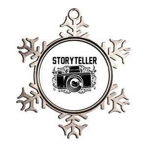 Photography Day Meaningful Gift Camera Photographer Storyteller Great Gift Metallic Star Ornament