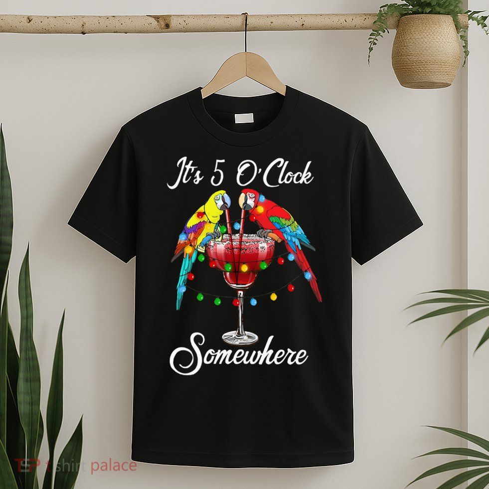 Parrots Drinking Margarita It's 5 O'clock Somewhere T-Shirt