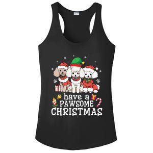 Poodle Dogs Merry Day Mother Father Have A Pawsome Christmas Gift Ladies PosiCharge Competitor Racerback Tank