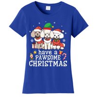 Poodle Dogs Merry Day Mother Father Have A Pawsome Christmas Gift Women's T-Shirt