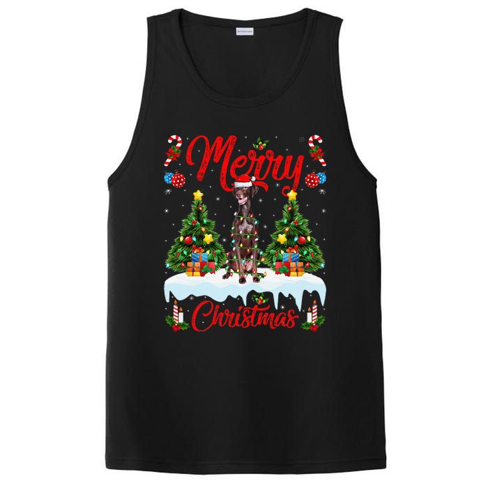 Pointing Dog Merry Christmas Tree Lighting Pointing Dog Xmas PosiCharge Competitor Tank