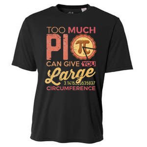 Pi Day Math Lover Too Much Pi funny Teacher Cooling Performance Crew T-Shirt