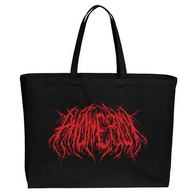 Phoneboy Death Metal Logo Cotton Canvas Jumbo Tote