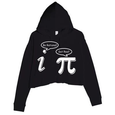 Pi Day Math Teacher Funny Crop Fleece Hoodie
