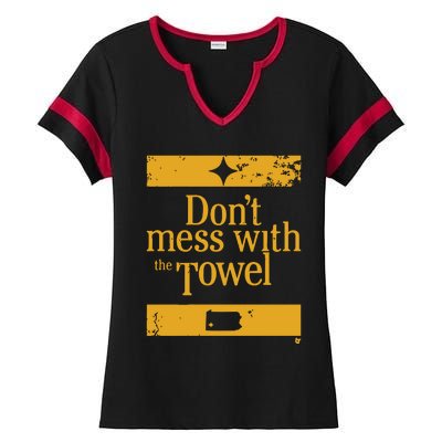 Pittsburgh Don’T Mess With The Towel Ladies Halftime Notch Neck Tee