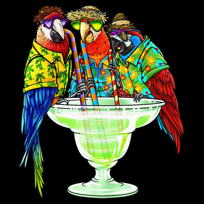 Parrots Drinking Margarita Hawaiian Vacation Birds Backpack