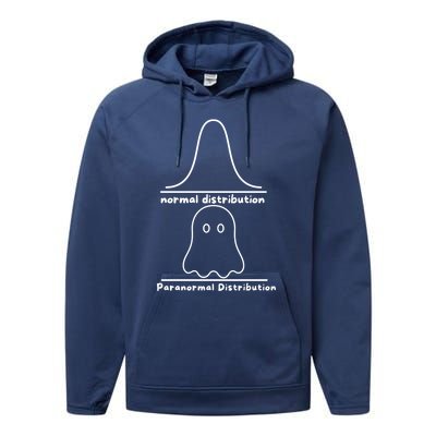 Paranormal Distribution Math Statistics Funny Ghost Math Great Gift Performance Fleece Hoodie