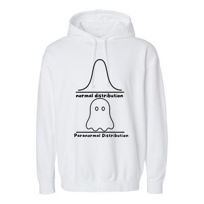 Paranormal Distribution Math Statistics Funny Ghost Math Great Gift Garment-Dyed Fleece Hoodie