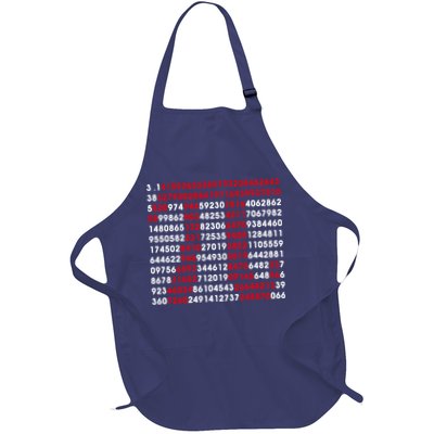 Pi Day Merch Pi Day Math Jokes Full-Length Apron With Pockets