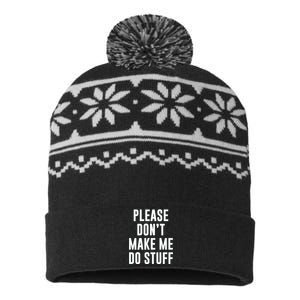 Please DonT Make Me Do Stuff For Lazy Teenage USA-Made Snowflake Beanie