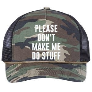 Please DonT Make Me Do Stuff For Lazy Teenage Retro Rope Trucker Hat Cap