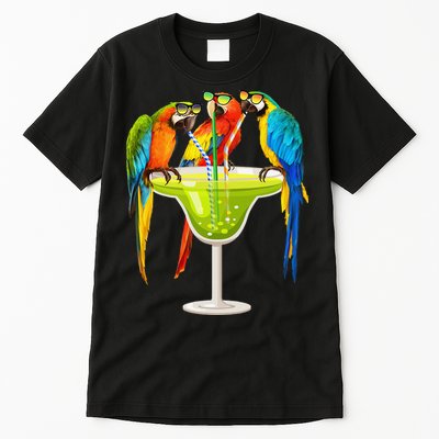 Parrots Drinking Margarita On Summer Vacation Birds Tee Gift Tall T-Shirt