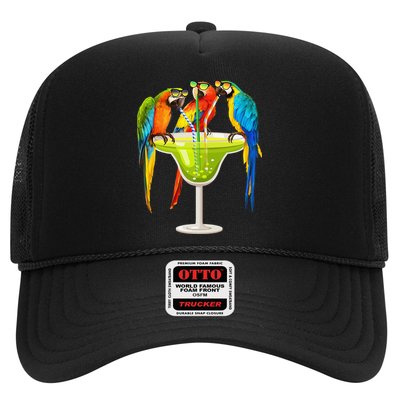 Parrots Drinking Margarita On Summer Vacation Birds Tee Gift Trucker Hat