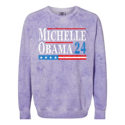 Political Democrat Michelle Obama 2024 Presidential Election Colorblast Crewneck Sweatshirt