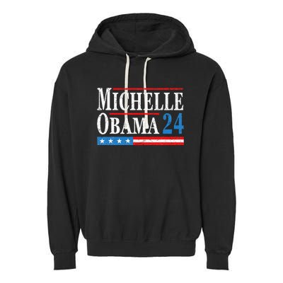 Political Democrat Michelle Obama 2024 Presidential Election Garment-Dyed Fleece Hoodie