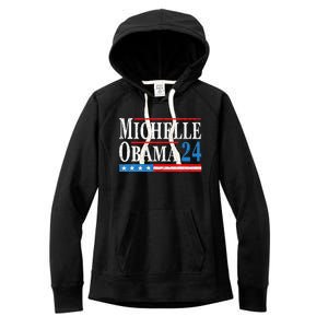 Political Democrat Michelle Obama 2024 Presidential Election Women's Fleece Hoodie