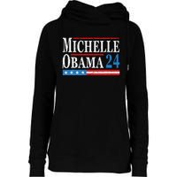 Political Democrat Michelle Obama 2024 Presidential Election Womens Funnel Neck Pullover Hood