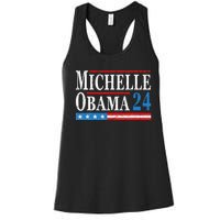 Political Democrat Michelle Obama 2024 Presidential Election Women's Racerback Tank