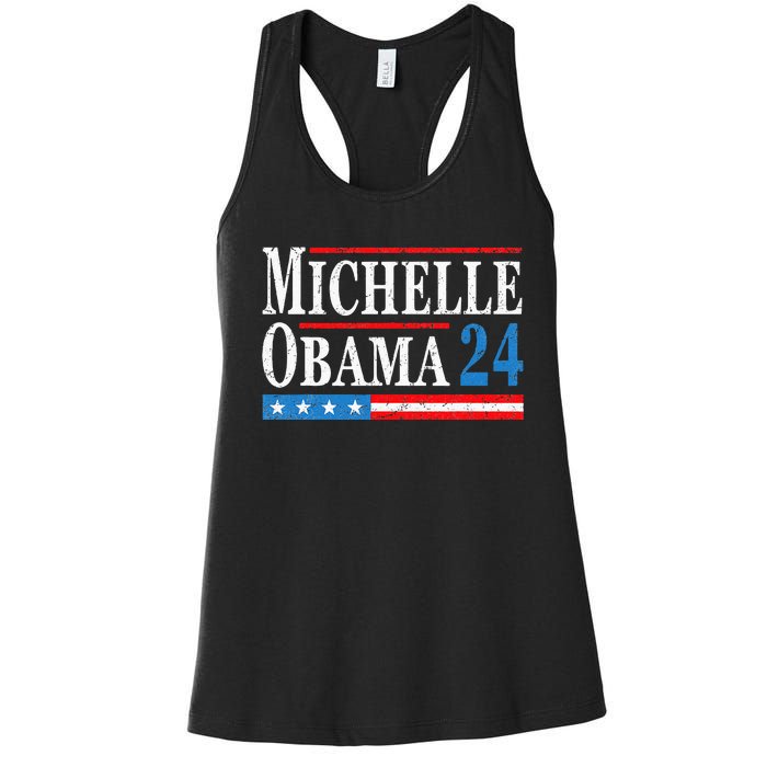 Political Democrat Michelle Obama 2024 Presidential Election Women's Racerback Tank