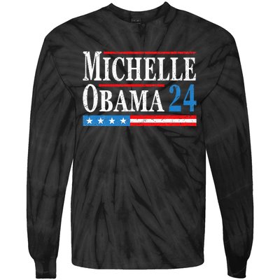 Political Democrat Michelle Obama 2024 Presidential Election Tie-Dye Long Sleeve Shirt