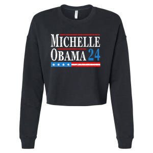 Political Democrat Michelle Obama 2024 Presidential Election Cropped Pullover Crew