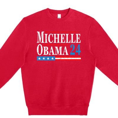 Political Democrat Michelle Obama 2024 Presidential Election Premium Crewneck Sweatshirt